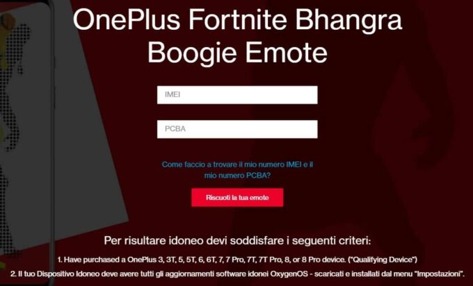 Come riscattare GRATIS l'emote Bhangra Boogie con un dispositivo OnePlus